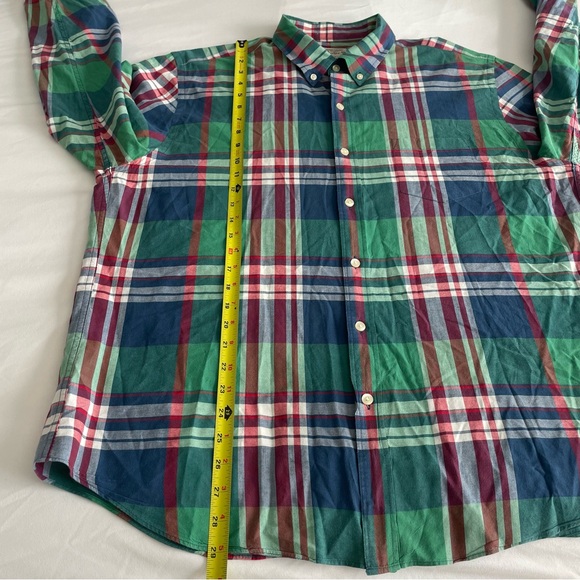 J. Crew "Summer Plaid" 100% Cotton Multicolor Button Down Shirt XL - Picture 17 of 17